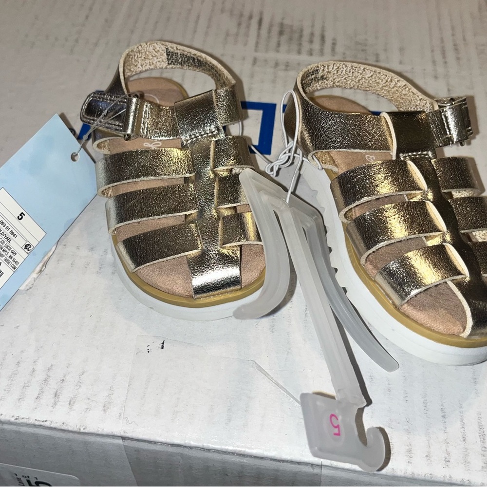 Cat & Jack Shiny Gold Toddler Sandals